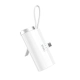 Wiwu Mini Powerbank Type-C Pd Wiwu WI-W026 Capsule Serisi 2in1 Taşınabilir Standlı Askılı 5000MAH Beyaz