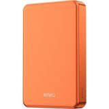 Wiwu P15-1 LED Işık Göstergeli Ultra Ince Pd 20W Kablosuz Powerbank 10000MAH 15W Turuncu