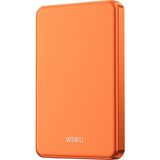 Wiwu P15 LED Işık Göstergeli Ultra Ince Pd 20W Kablosuz Powerbank 5000MAH 15W Turuncu
