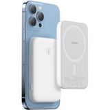 Wiwu SC5000A 5000 mAh Magsafe Powerbank 15W Kablosuz Hızlı Şarj Cihazı Taşınabilir Tasarım - Beyaz