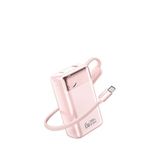 Wiwu T132 Power Plus Serisi 12000mah 65w Pd Dahili Kablolu Powerbank - Pembe