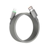 Wiwu Wi-c081 Maglink Serisi Işıklı Magnetik Usb-a To Lightning Işıklı Data Ve Şarj Kablosu 1m Gri