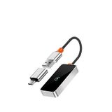 Wiwu Wi-cp002 Carplay Dijital Led Göstergeli Kablosuz Ses Alıcı Usb Girişli Bluetooth Adaptör - Gri