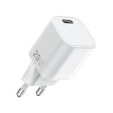 Wiwu WI-G014 Cube Serisi Gan Tech Pd Hızlı Şarj Özellikli Mini Şarj Başlığı 20W Beyaz