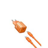 Wiwu Wi-g025 Cube Serisi 47w Gan Type-c To Type-c Şarj Seti - Turuncu