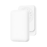 Wiwu WI-P037 Qi Şarj Teknolojili LED Işık Göstergeli Magsafe Kablosuz Powerbank 5000MAH 15W Beyaz