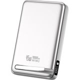Wiwu WI-P090 Mag Pro Serisi Qi2 Teknolojili Standlı 45W M-Safe Wireless Powerbank 10.000MAH Gümüş