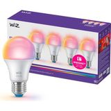 Wiz Akıllı LED A60 E27 Ampul 4'lü Set - " Ayarlanabilir Beyaz ile Günün Ritmine Uyum Sağlayın" - 50 - 60 W - RGB