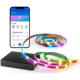 WiZ HDMI Sync Box, TV aydınlatmalı, filmler/oyunlar vs. ile senkronize ışık, HDMI 2.0, 60Hz'de 4K destekler, RGBIC LED şerit, 75 inç - 85 inç (75 inç) için, uygulama/sesli kontrol, Google ve Alexa ile
