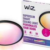 Wiz SuperSlim 22W Siyah Sıva Üstü RGB Akıllı LED Yuvarlak Panel Tavan Armatürü 42 cm çapında 2600 Lumen