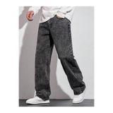 Wkm Denim Erkek Baggy Fit Asit Yıkama Jean Kot Pantolon
