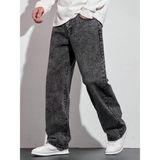 Wkm Erkek Casual Baggy Denim Jean Kot Pantolon - 34 - Füme