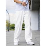 Wkm Erkek Casual Baggy Denim Jean Kot Pantolon - Beyaz - 22