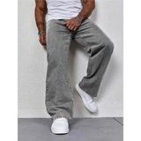 Wkm Erkek Casual Baggy Denim Jean Kot Pantolon - Gri - 22