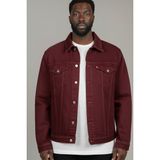 Wkm Erkek Regular Fit Rahat Kesim Çift Cepli Denim Kot Ceket - XL - Bordo