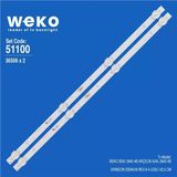 Wkset-6100 36506X2 Shineon 2D04018 Rev.a 2 Adet Led Bar (Tvnizi Açıp İçindeki Led Barla Birebir Aynısı Olduğunu Görmeden Almayınız. Sonrası