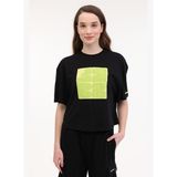 WL WHITE 11SS9091 5FX Siyah Kadın Kısa Kol T-Shirt