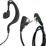 Wln PMR-446 C Tipi Kulak Üstü El Telsizi Ptt Mikrofonlu Kulaklığı 2 Jacklı Aselsan A446 Spiral Arka - Seçenek