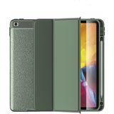 Wlons iPad 10.2 (8.nesil) Uyumlu Deri Görünümlü Smart Cover Standlı Kılıf Wlons Tablet Kılıf - Koyu Yeşil