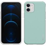 Wlons iPhone 12 Uyumlu Kılıf Mat Arka Yüzey Stil Sert Wlons Hill Kapak - Açık Yeşil