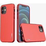 Wlons iPhone 12 Uyumlu Kılıf Mat Arka Yüzey Stil Sert Wlons Hill Kapak - Kırmızı
