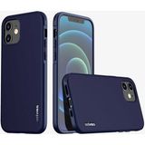 Wlons iPhone 12 Uyumlu Kılıf Mat Arka Yüzey Stil Sert Wlons Hill Kapak - Lacivert