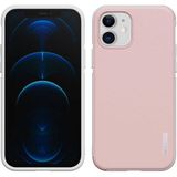 Wlons iPhone 12 Uyumlu Kılıf Mat Arka Yüzey Stil Sert Wlons Hill Kapak - Pembe