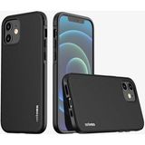 Wlons iPhone 12 Uyumlu Kılıf Mat Arka Yüzey Stil Sert Wlons Hill Kapak - Siyah