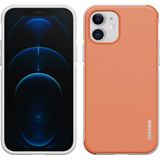 Wlons iPhone 12 Uyumlu Kılıf Mat Arka Yüzey Stil Sert Wlons Hill Kapak - Turuncu