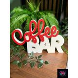 WLS Studio Coffee Bar Yazılı Dekoratif Masa Üstü Aksesuar – Kahve Köşesi Dekoru - 12CM - Kırmızı