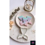 WLS Studio Deniz Kızı Kuyruğu Kurabiye Kalıbı ve Şekillendirici 8 cm Organik Butik Kurabiye Kalıbı