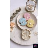 WLS studio İncili İstiridye Kurabiye Kalıbı Ve Şekillendirici 8 cm Organik Deniz Konseptli Kalıp
