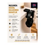 WLS studio Kulaklık Standı | Masa Kenarı Asılabilir Oyuncu Kulaklık Tutucu Askılığı