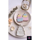 WLS studio Pasta Tasarımlı Kurabiye Kalıbı - 8 cm - Doğum Günü Temalı Fondan ve Kurabiye Damgası