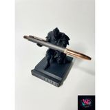 WLS studio Sövalye Figürlü Kalem Tutucu Masa Üstü Organizer & Dekoratif Aksesuar & Siyah 11 cm