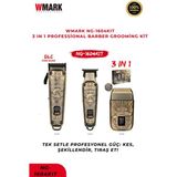 Wmark NG-1604 Kıt Tıraş Makinesi 3'ü 1 Arada Şarj Edilebilir Saç ve Sakal Kesme Seti - Bronz - Altın