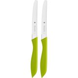 WMF 2 Parça Kahvaltı Bıçağı Seti, 23 cm, Tırtıklı Ekmek ve Sandviç Bıçağı, Özel Bıçak Çeliği, Plastik Sap, Yeşil