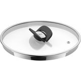 WMF Click Serve Çelik Cam Tencere Tava Kapağı 24 cm - Gümüş - Standart