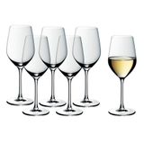 WMF Easy Plus 6'lı Beyaz Şarap Kadehi Seti, 390 ml, Kristal Cam, Şeffaf, Bulaşık Makinesinde Yıkanabilir
