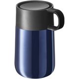 WMF Impulse Travel Mug Termos Bardak, 300 ml, Paslanmaz Çelik, Otomatik Kapaklı, 360° İçim Özellikli, Seyahat Kahve Bardağı, İçecekleri 6 Saat Sıcak ve 12 Saat Soğuk Tutar, Mavi