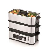 WMF Kitchenminis Mini Buharlı Pişirici, 4,3 L, Hafıza Fonksiyonlu, Sıcak Tutma Fonksiyonlu, Kalan Süre Göstergeli, 2 Pişirme Hazneli