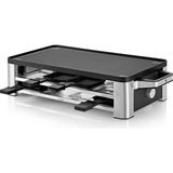 WMF Lono Raclette 1500 W Paslanmaz Çelik Izgara, 8 Kişilik Yapışmaz Kaplama ve Pratik Depolama
