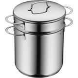 WMF Mini Makarna Tenceresi, 18 cm, 3 L, Metal Kapaklı ve Süzgeç Sepetli, Cromargan® Yüksek Kaliteli Parlak Paslanmaz Çelik, İndüksiyon Uyumlu, İstiflenebilir
