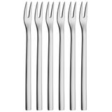 WMF Nuova 6 Parça Kokteyl Çatalı Seti, 12,5 cm, Aperatif ve Zeytin Çatalı, Cromargan® Yüksek Kaliteli Parlak Paslanmaz Çelik, Bulaşık Makinesinde Yıkanabilir