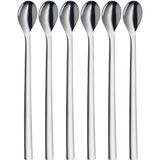 WMF Nuova 6 Parça Uzun Kaşık Seti, 22 cm, Latte Macchiato, Kokteyl ve Tatlı Kaşığı, Cromarga