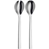 WMF Nuova Salata Servis Seti, 30 cm, Büyük Boy, Salata Çatalı ve Servis Kaşığı, Cromargan® Yüksek Kaliteli Parlak Paslanmaz Çelik, Bulaşık Makinesinde Yıkanabilir