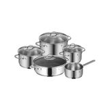 WMF Provence Plus 5 Parça Tencere Seti, İndüksiyon Uyumlu, Cam Kapaklı, Kaplamasız, Tüm Ocak Tipleriyle Uyumlu, Cromargan® Yüksek Kaliteli Parlak Paslanmaz Çelik