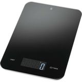 WMF Siyah Dijital Mutfak Tartısı 23x15 cm Hassas Ölçüm ve Cam Malzeme ile Şık Tasarım - Siyah Cam