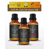 Wmos 3'lü Set-5 Uçucu Yağ 100 % Saf Esansiyel Uçucu Yağ Aromaterapi Yağı Oda Kokusu Buhurdanlık Yağı 3X10
