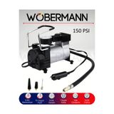 Wöbermann 150 PSI Metal Gövdeli Hava Kompresörü | Taşınabilir Oto Lastik Şişirme Pompası 12V Çakmak